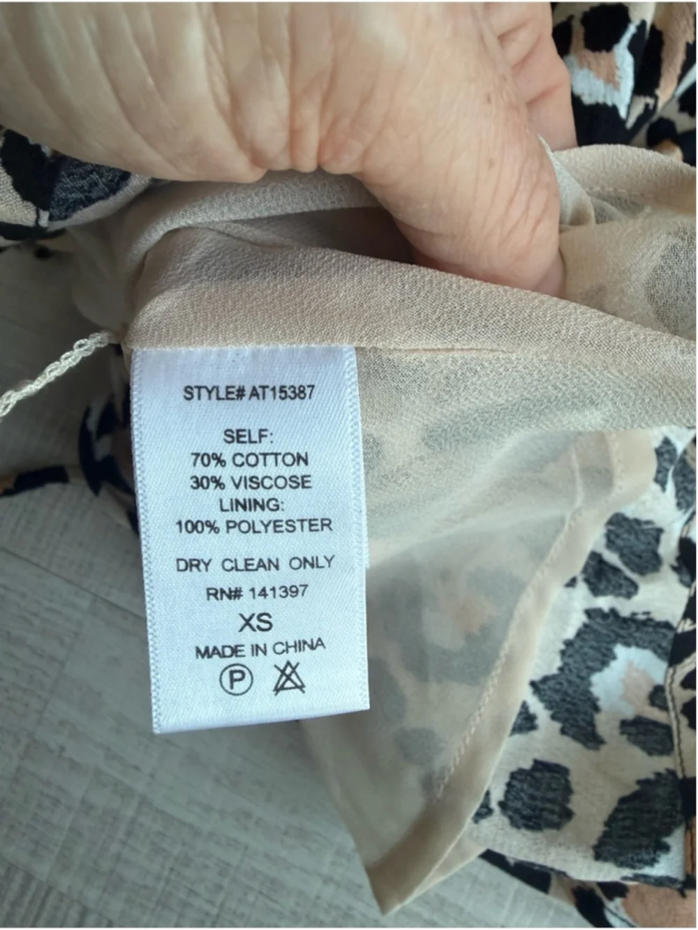ASTR The Label Leopard Puff Sleeve Peplum Wrap Blouse Cotton XS Animal Print
